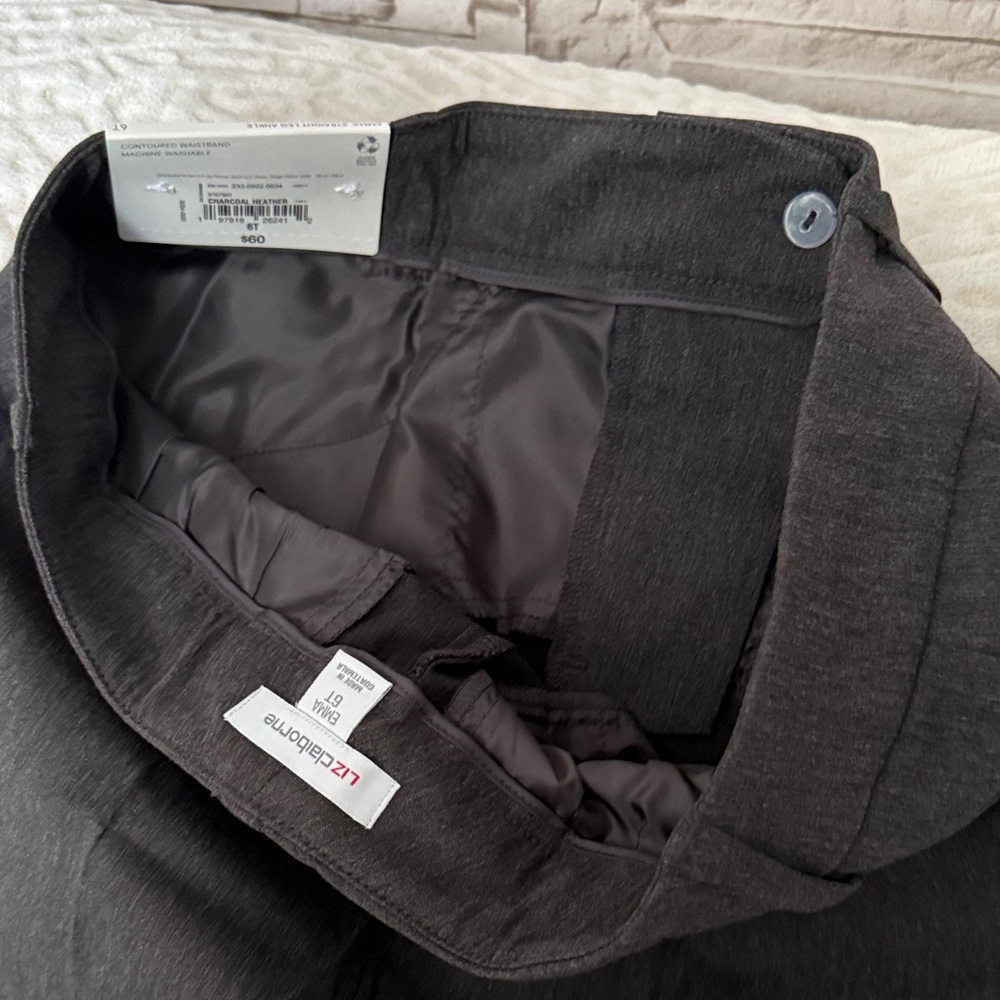 Liz Claiborne Charcoal Gray Pencil Skirt